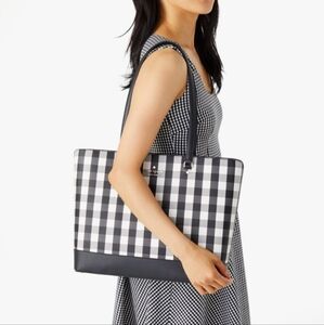 *NWT* Kate Spade Jazzy Gingham Perfect Tote Black and White